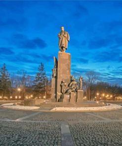 Taras Shevchenko Monument Kharkiv paint by numbers