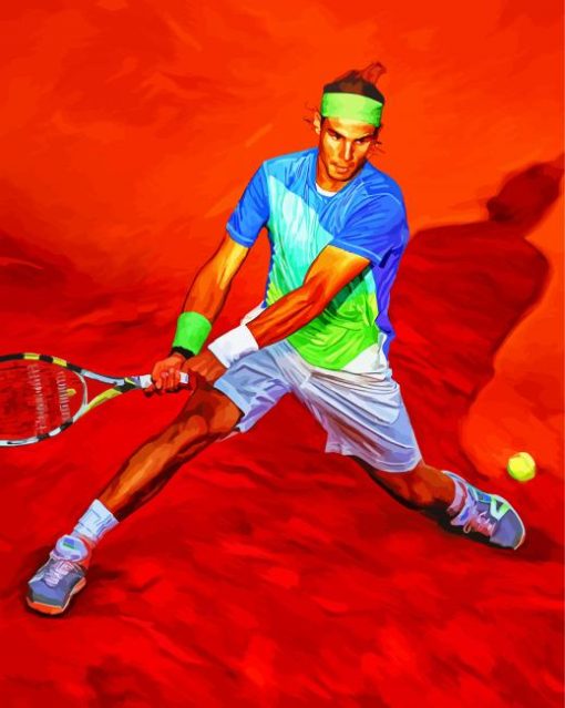 Tennis Player Nadal paint by numbers