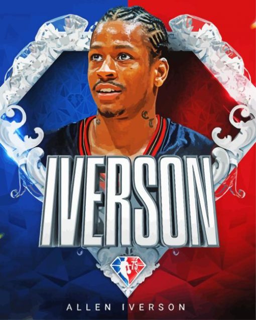 The Basketball Player Allen Iverson paint by numbers