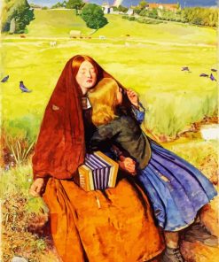 The Blind Girl by John Everett Millais paint by numbers