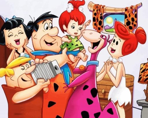 The Flintstones Family Art paint by numbers