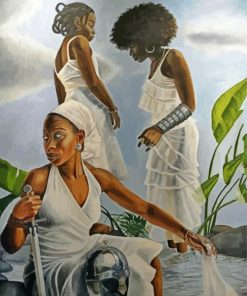 Three Black Women paint by numbers