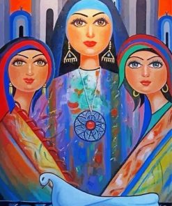 Three Religious Women paint by numbers