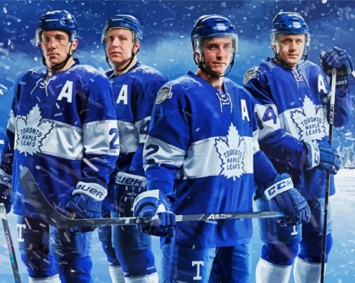 Toronto Maple Leafs Ice Hockey Players paint by numbers