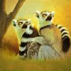 Two Lemurs paint by numbers