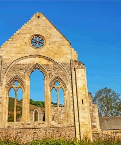 Valle Crucis Abbey LIangollen paint by numbers