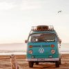 Volkswagen Kombi Van at The Beach paint by numbers