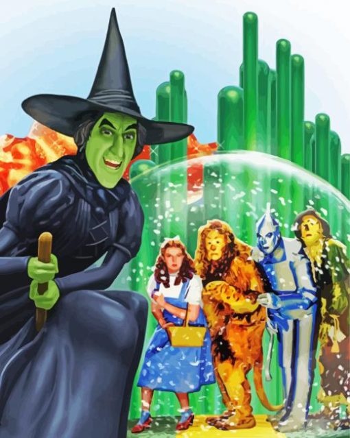 Wicked Witch Wonderful Wizard Of Oz Film paint by numbers