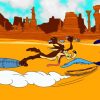 Wile E Coyote and The Road Runner paint by numbers