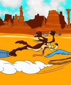 Wile E Coyote and The Road Runner paint by numbers