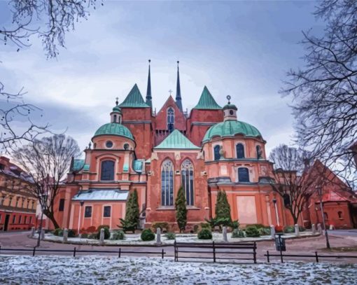 Wroclaw Cathedral of St John the Baptist paint by numbers