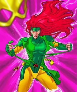 X Men Jean Grey paint by numbers