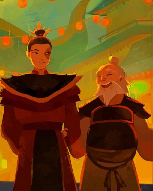 Zuko and Iroh Avatar paint by numbers