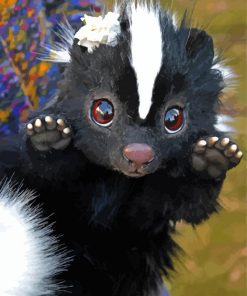 Adorable Skunk paint by numbers