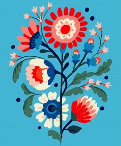 Aesthetic Flowers Illustration paint by numbers