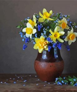 Aesthetic Jug and Wild Daffodils paint by numbers