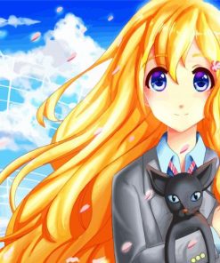 Aesthetic Kaori Miyazono Anime paint by numbers