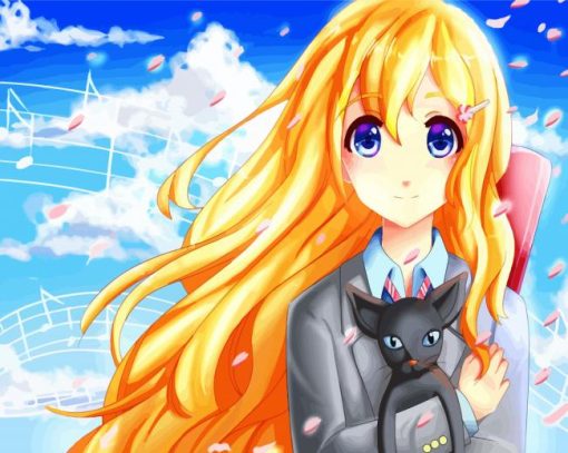 Aesthetic Kaori Miyazono Anime paint by numbers