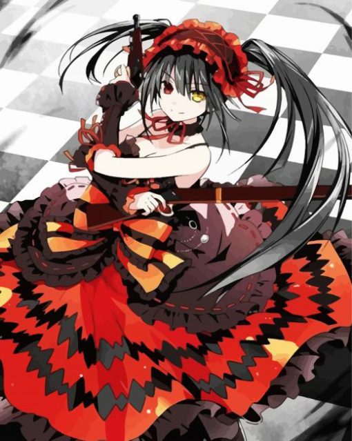 Aesthetic Kurumi Tokisaki paint by numbers