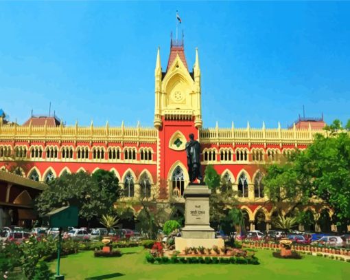 Aesthetic Calcutta High Court Kolkata paint by numbers