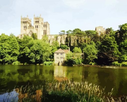 Aesthetic Durham Cathedral paint by numbers