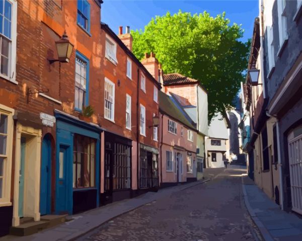 Aesthetic Elm Hill paint by numbers