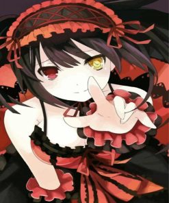 Aesthetic Kurumi Tokisaki Illustration Anime paint by numbers