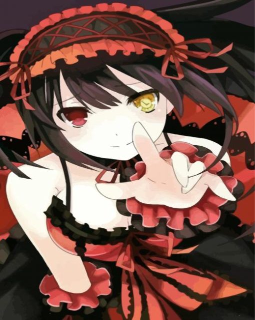 Aesthetic Kurumi Tokisaki Illustration Anime paint by numbers