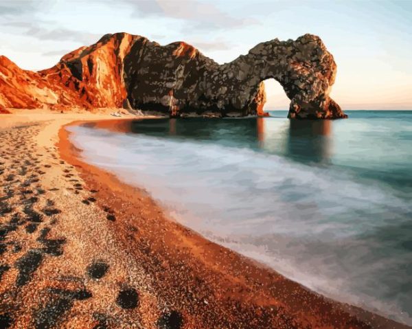 Aesthetic Durdle Door paint by numbers