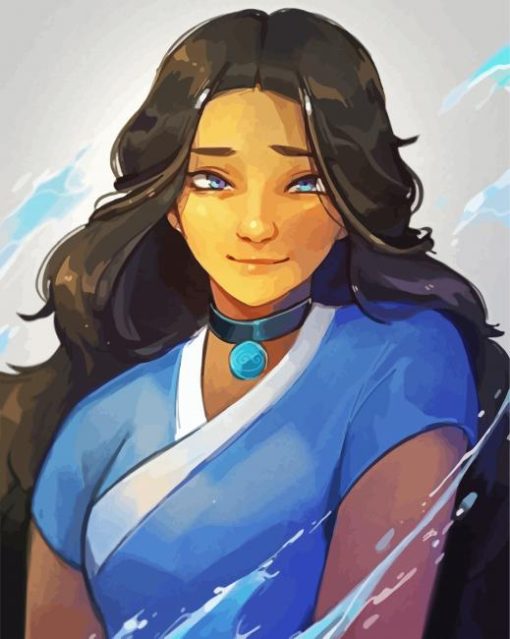 Aesthetic Legend of korra Katara paint by numbers