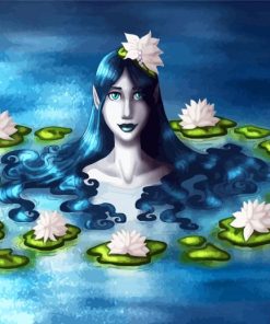 Aesthetic Naiad in The Water paint by numbers