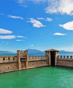 Aesthetic Castello Di Sirmione Lake Garda paint by numbers