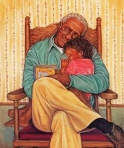 African American Grandpa paint by numbers