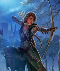 Archer Hunter Girl paint by numbers