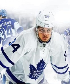 Auston Matthews Toronto Maple Leafs paint by numbers