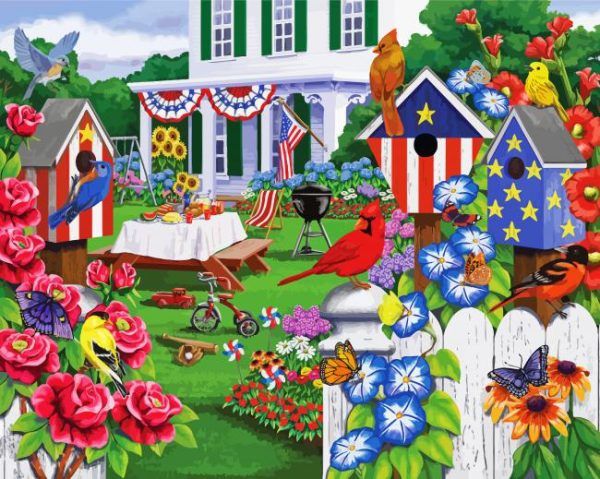 Backyard Party paint by numbers