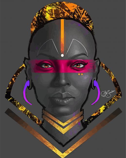 Black Queen Illustration paint by numbers