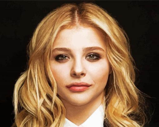 Chloe Grace Moretz Face paint by numbers