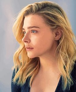 Chloe Grace Moretz Side Profile paint by numbers