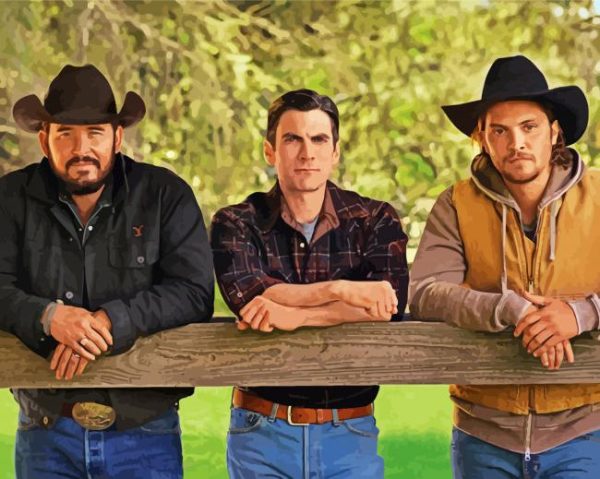 Cowboys from Yellowstone paint by numbers