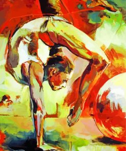 Abstract Ballerina Handstand paint by numbers