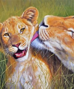 Cute Lions paint by numbers