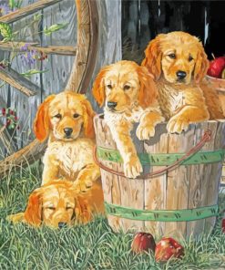 Cute Puppies paint by numbers