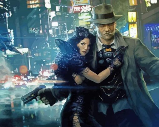 Cyberpunk Gangsters paint by numbers