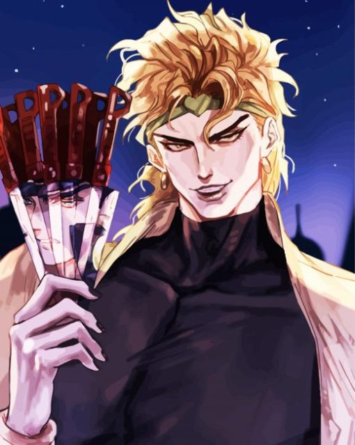 Dio Brando Vampire paint by numbers