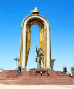 Dushanbe Somoni Monument paint by numbers