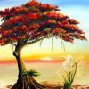 Flamboyan Tree paint by numbers