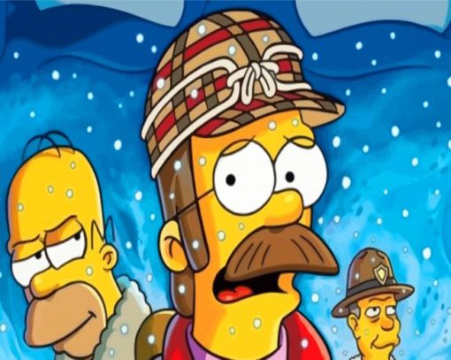 Flanders and The Simpsons paint by numbers