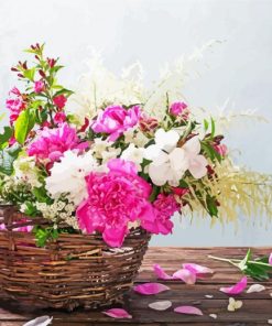 Flowers Basket paint by numbers