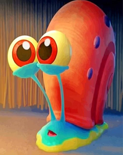 Gary from Spongebob paint by numbers